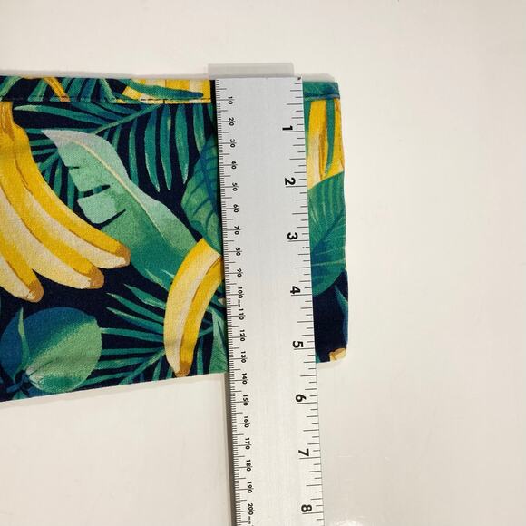 NWOT OLD NAVY Pants Women 4 Green-Yellow Lime Banana Leaf Print “Pixie Ankle” - Picture 13 of 13